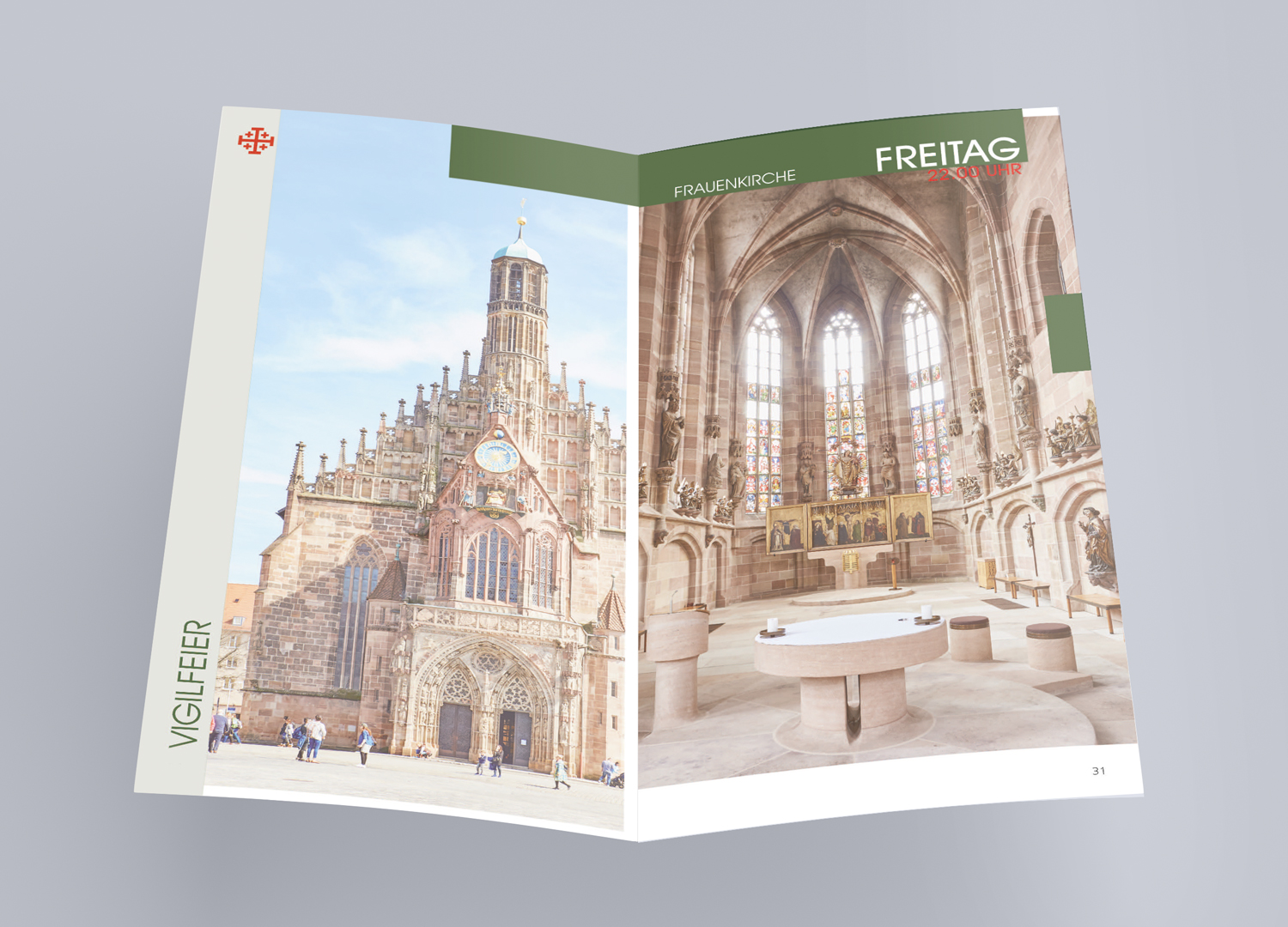 Infobroschüre Kirche Restauration Denkmalschutz Wahrzeichen Nürnberg